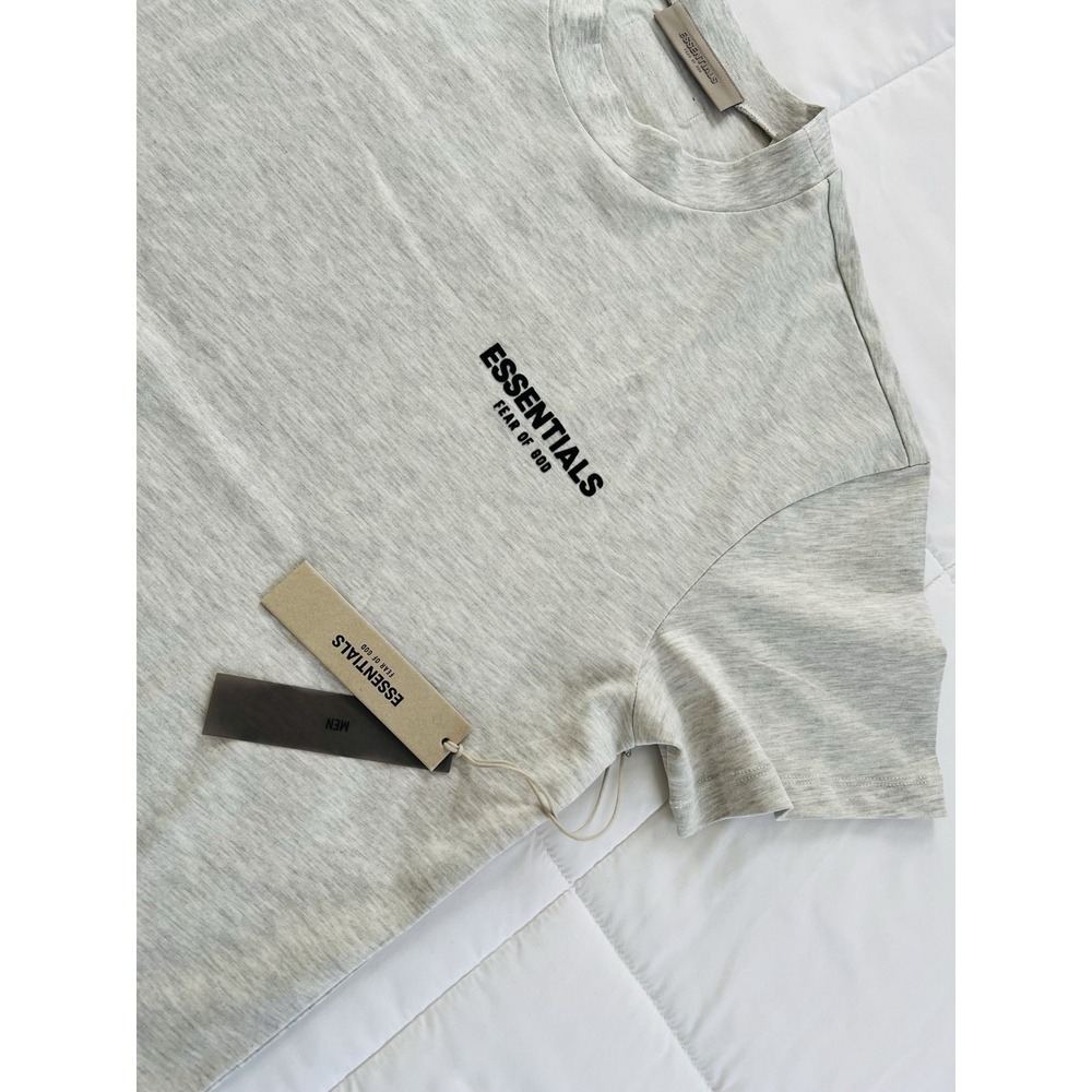 Fear of God Essentials Light Oatmeal Tee Shirt Short Sleeve Casual Streetware M‎
